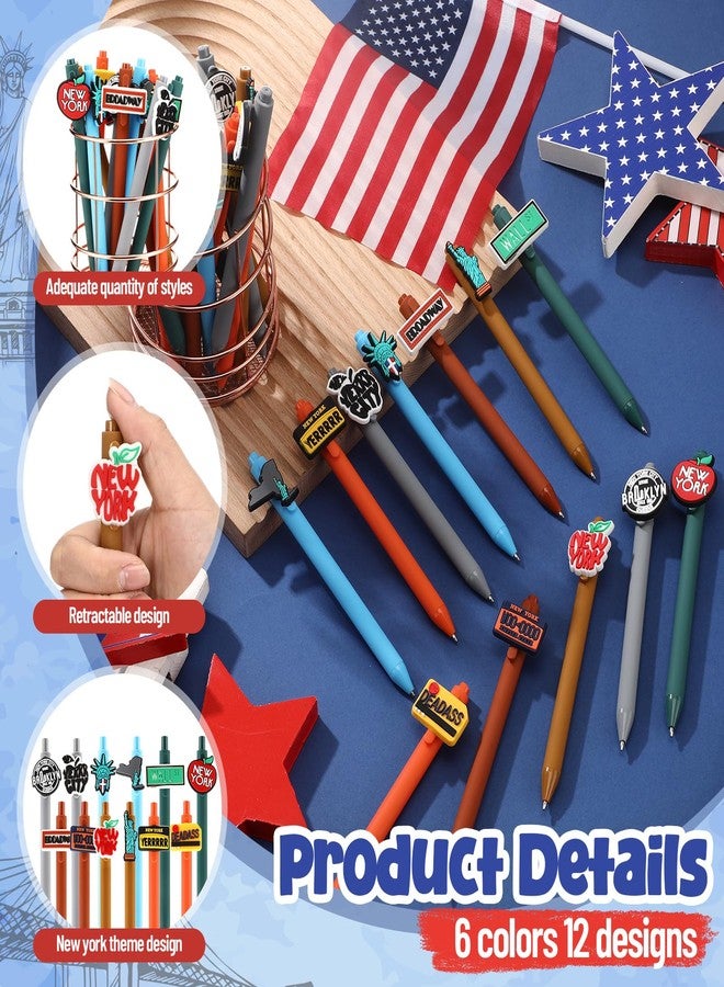 Feifeiya 30 Pcs New York City Ballpoint Pen New York Souvenirs City Travel Pens Retractable USA Themed Ballpoint Pens I Love NY Gifts Pen for School Office Supplies Traveler Gift - Image 3